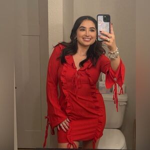 Boohoo Red Mini Dress
